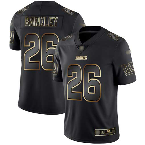 Nike Giants #26 Saquon Barkley Black/Gold Men's Stitched NFL Vapor Untouchable Limited Jersey Nike Giants #26 Saquon Barkley Black/Gold Men's Stitched NFL Vapor Untouchable Limited Jersey