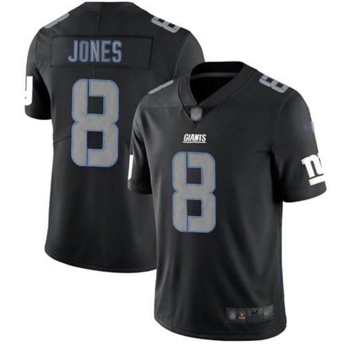 Nike Giants #8 Daniel Jones Black Men's Stitched NFL Limited Rush Impact Jersey Nike Giants #8 Daniel Jones Black Men's Stitched NFL Limited Rush Impact Jersey