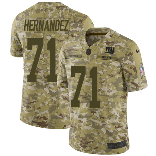 Nike Giants #71 Will Hernandez Camo Men's Stitched NFL Limited 2018 Salute To Service Jersey Nike Giants #71 Will Hernandez Camo Men's Stitched NFL Limited 2018 Salute To Service Jersey