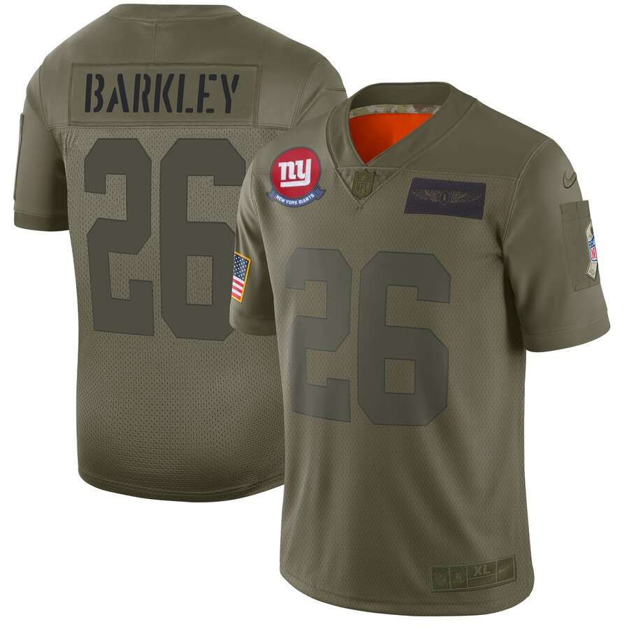 Nike Giants #26 Saquon Barkley Camo Men's Stitched NFL Limited 2019 Salute To Service Jersey Nike Giants #26 Saquon Barkley Camo Men's Stitched NFL Limited 2019 Salute To Service Jersey