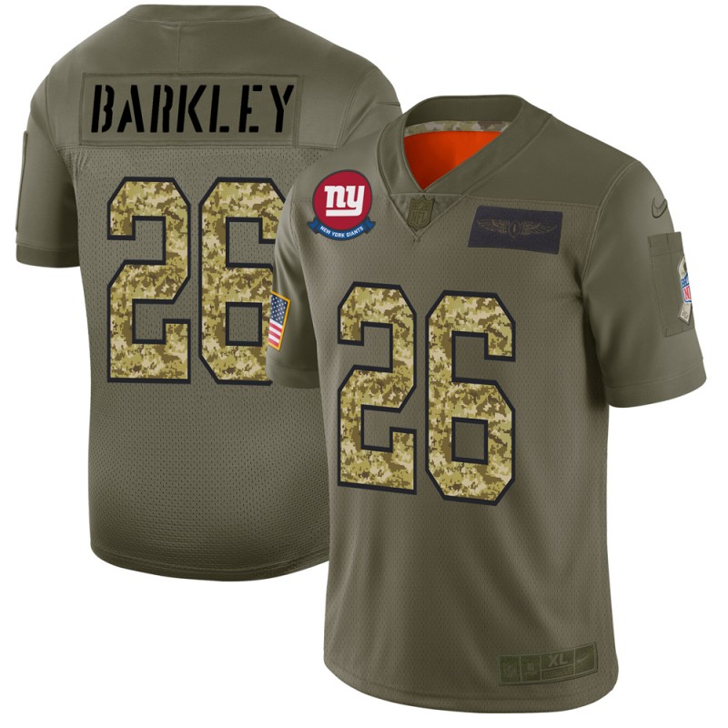 New York Giants #26 Saquon Barkley Men's Nike 2019 Olive Camo Salute To Service Limited NFL Jersey New York Giants #26 Saquon Barkley Men's Nike 2019 Olive Camo Salute To Service Limited NFL Jersey