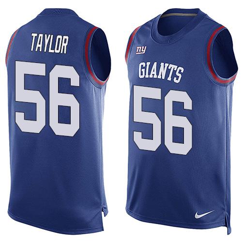 Nike Giants #56 Lawrence Taylor Royal Blue Team Color Men's Stitched NFL Limited Tank Top Jersey Nike Giants #56 Lawrence Taylor Royal Blue Team Color Men's Stitched NFL Limited Tank Top Jersey