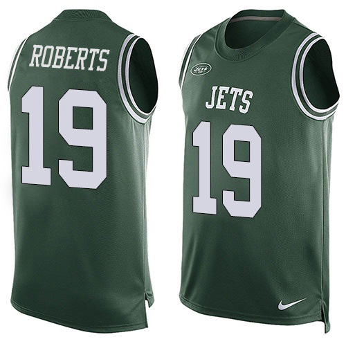 Nike Jets #19 Andre Roberts Green Team Color Men's Stitched NFL Limited Tank Top Jersey Nike Jets #19 Andre Roberts Green Team Color Men's Stitched NFL Limited Tank Top Jersey