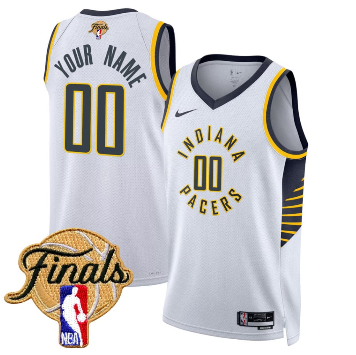 Men's Indiana Pacers Active Player Custom White 2025 Finals Association Edition Stitched Basketball Jersey Men's Indiana Pacers Active Player Custom White 2025 Finals Association Edition Stitched Basketball Jersey