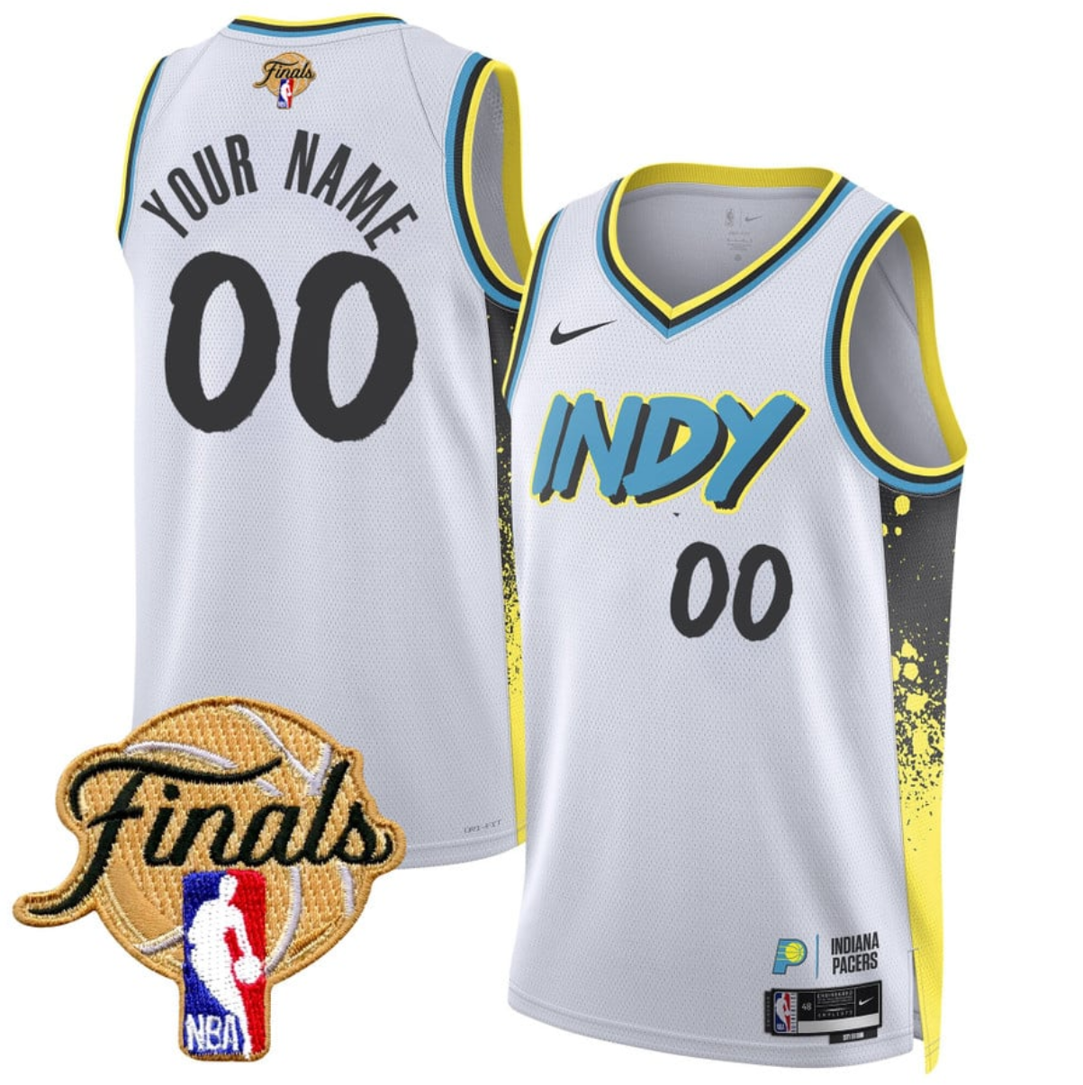 Men's Indiana Pacers Active Player Custom White 2024/25 City Edition Stitched Basketball Jersey Men's Indiana Pacers Active Player Custom White 2024/25 City Edition Stitched Basketball Jersey