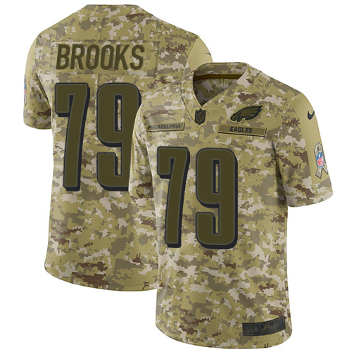 Nike Eagles #79 Brandon Brooks Camo Men's Stitched NFL Limited 2018 Salute To Service Jersey Nike Eagles #79 Brandon Brooks Camo Men's Stitched NFL Limited 2018 Salute To Service Jersey