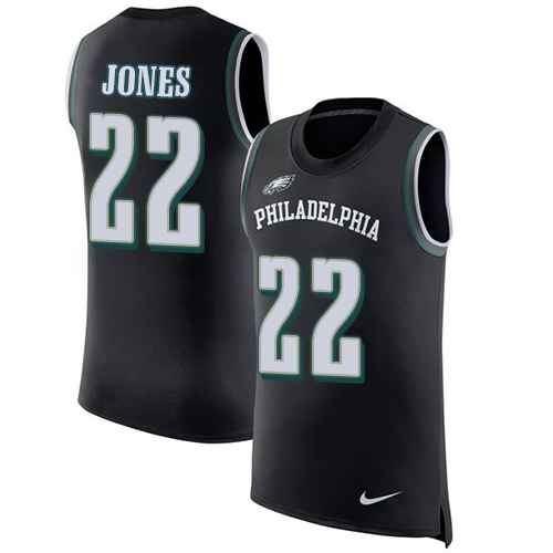 Nike Eagles #22 Sidney Jones Black Alternate Men's Stitched NFL Limited Rush Tank Top Jersey Nike Eagles #22 Sidney Jones Black Alternate Men's Stitched NFL Limited Rush Tank Top Jersey