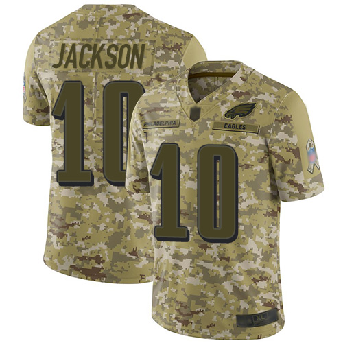 Nike Eagles #10 DeSean Jackson Camo Men's Stitched NFL Limited 2018 Salute To Service Jersey Nike Eagles #10 DeSean Jackson Camo Men's Stitched NFL Limited 2018 Salute To Service Jersey