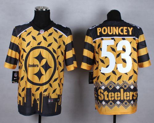 Nike Steelers #53 Maurkice Pouncey Gold Men's Stitched NFL Elite Noble Fashion Jersey Nike Steelers #53 Maurkice Pouncey Gold Men's Stitched NFL Elite Noble Fashion Jersey