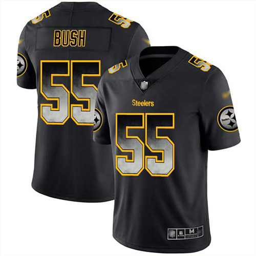 Nike Steelers #55 Devin Bush Black Men's Stitched NFL Vapor Untouchable Limited Smoke Fashion Jersey Nike Steelers #55 Devin Bush Black Men's Stitched NFL Vapor Untouchable Limited Smoke Fashion Jersey