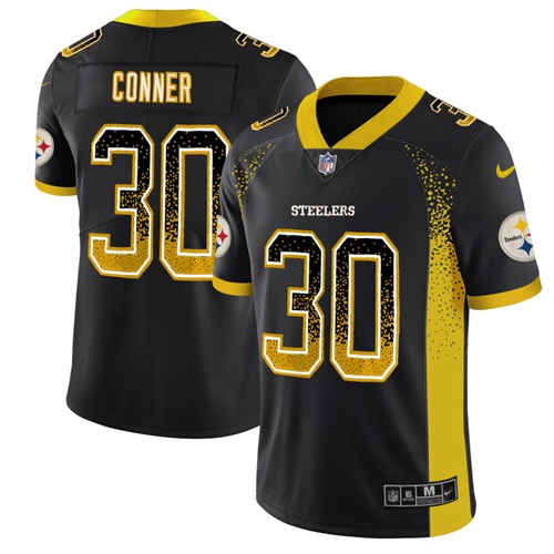 Nike Steelers #30 James Conner Black Team Color Men's Stitched NFL Limited Rush Drift Fashion Jersey Nike Steelers #30 James Conner Black Team Color Men's Stitched NFL Limited Rush Drift Fashion Jersey