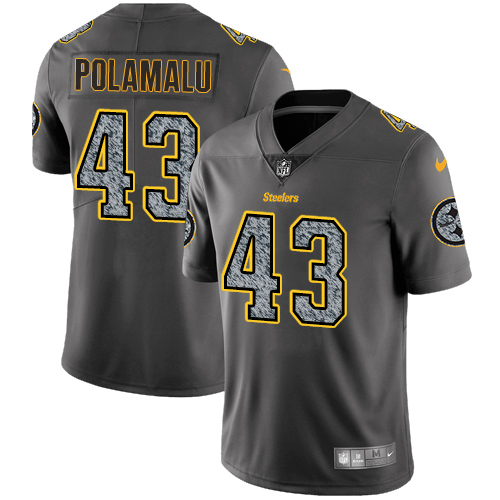 Nike Steelers #43 Troy Polamalu Gray Static Men's Stitched NFL Vapor Untouchable Limited Jersey Nike Steelers #43 Troy Polamalu Gray Static Men's Stitched NFL Vapor Untouchable Limited Jersey