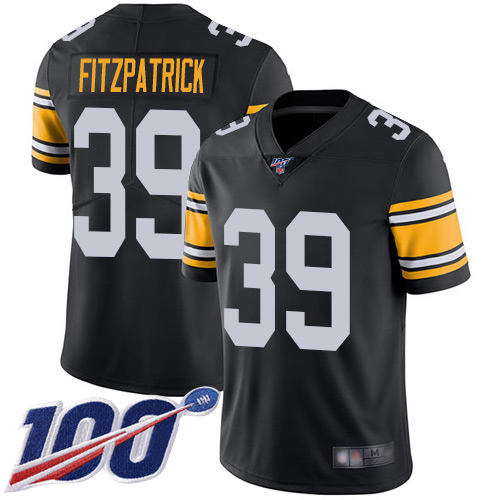 Nike Steelers #39 Minkah Fitzpatrick Black Alternate Men's Stitched NFL 100th Season Vapor Limited Jersey Nike Steelers #39 Minkah Fitzpatrick Black Alternate Men's Stitched NFL 100th Season Vapor Limited Jersey