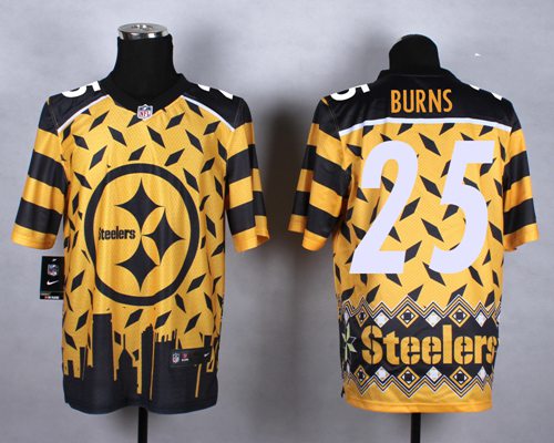 Nike Steelers #25 Artie Burns Gold Men's Stitched NFL Elite Noble Fashion Jersey Nike Steelers #25 Artie Burns Gold Men's Stitched NFL Elite Noble Fashion Jersey