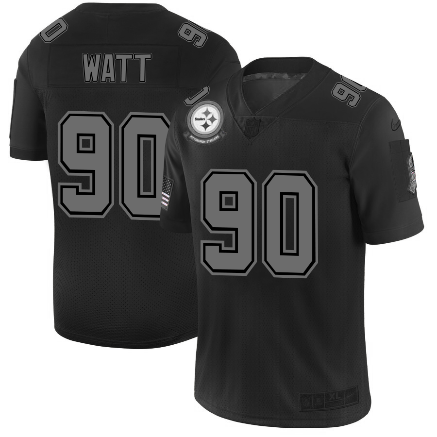 Pittsburgh Steelers #90 T.J. Watt Men's Nike Black 2019 Salute to Service Limited Stitched NFL Jersey Pittsburgh Steelers #90 T.J. Watt Men's Nike Black 2019 Salute to Service Limited Stitched NFL Jersey