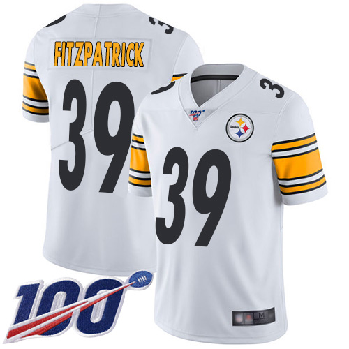 Nike Steelers #39 Minkah Fitzpatrick White Men's Stitched NFL 100th Season Vapor Limited Jersey Nike Steelers #39 Minkah Fitzpatrick White Men's Stitched NFL 100th Season Vapor Limited Jersey