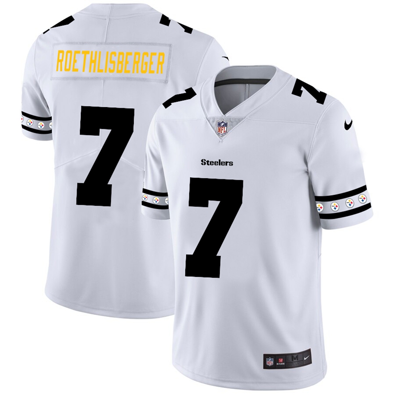Pittsburgh Steelers #7 Ben Roethlisberger Nike White Team Logo Vapor Limited NFL Jersey Pittsburgh Steelers #7 Ben Roethlisberger Nike White Team Logo Vapor Limited NFL Jersey