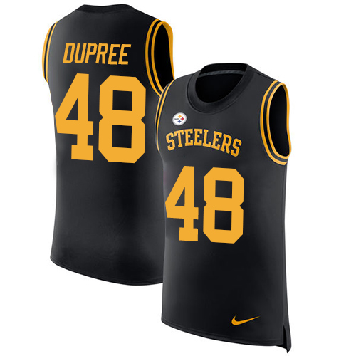 Nike Steelers #48 Bud Dupree Black Team Color Men's Stitched NFL Limited Rush Tank Top Jersey Nike Steelers #48 Bud Dupree Black Team Color Men's Stitched NFL Limited Rush Tank Top Jersey