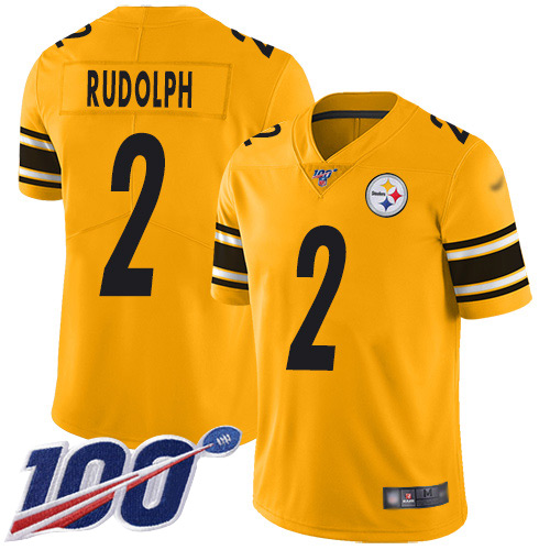 Nike Steelers #2 Mason Rudolph Gold Men's Stitched NFL Limited Inverted Legend 100th Season Jersey Nike Steelers #2 Mason Rudolph Gold Men's Stitched NFL Limited Inverted Legend 100th Season Jersey