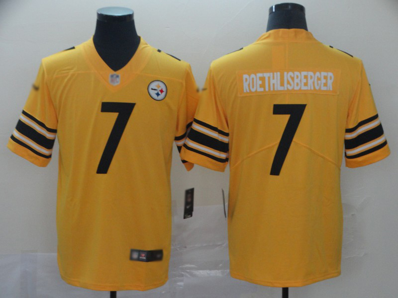 Nike Steelers #7 Ben Roethlisberger Gold Men's Stitched NFL Limited Inverted Legend Jersey Nike Steelers #7 Ben Roethlisberger Gold Men's Stitched NFL Limited Inverted Legend Jersey