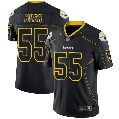 Nike Steelers #55 Devin Bush Lights Out Black Men's Stitched NFL Limited Rush Jersey Nike Steelers #55 Devin Bush Lights Out Black Men's Stitched NFL Limited Rush Jersey