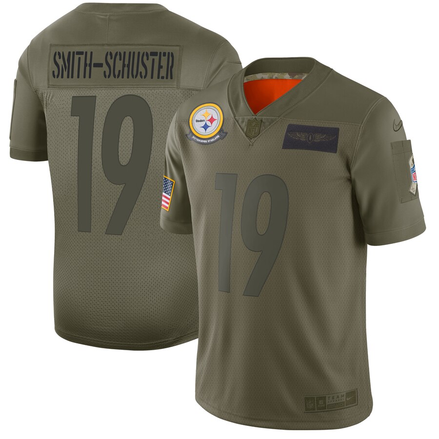 Nike Steelers #19 JuJu Smith-Schuster Camo Men's Stitched NFL Limited 2019 Salute To Service Jersey Nike Steelers #19 JuJu Smith-Schuster Camo Men's Stitched NFL Limited 2019 Salute To Service Jersey