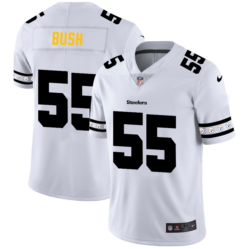 Pittsburgh Steelers #55 Devin Bush Nike White Team Logo Vapor Limited NFL Jersey Pittsburgh Steelers #55 Devin Bush Nike White Team Logo Vapor Limited NFL Jersey