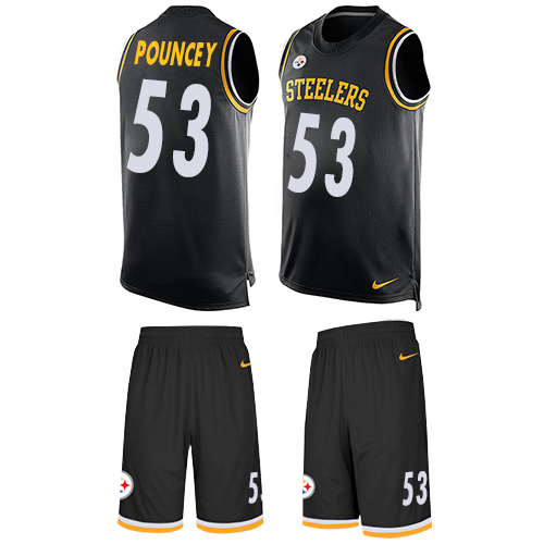 Nike Steelers #53 Maurkice Pouncey Black Team Color Men's Stitched NFL Limited Tank Top Suit Jersey Nike Steelers #53 Maurkice Pouncey Black Team Color Men's Stitched NFL Limited Tank Top Suit Jersey