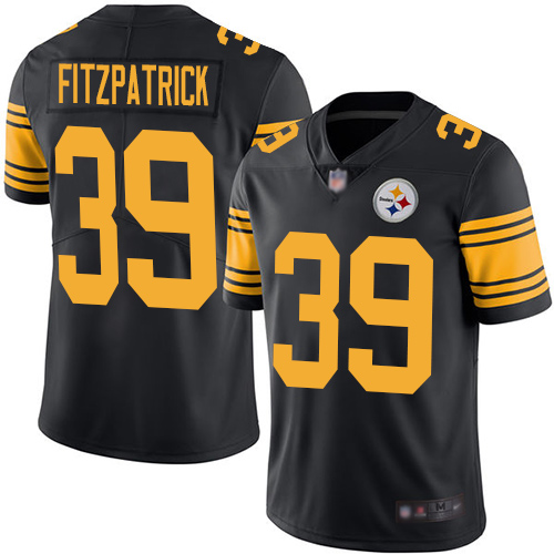 Nike Steelers #39 Minkah Fitzpatrick Black Men's Stitched NFL Limited Rush Jersey Nike Steelers #39 Minkah Fitzpatrick Black Men's Stitched NFL Limited Rush Jersey