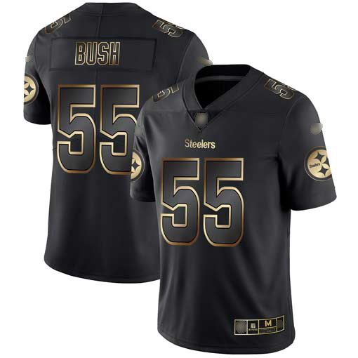 Nike Steelers #55 Devin Bush Black/Gold Men's Stitched NFL Vapor Untouchable Limited Jersey Nike Steelers #55 Devin Bush Black/Gold Men's Stitched NFL Vapor Untouchable Limited Jersey