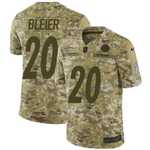 Nike Steelers #20 Rocky Bleier Camo Men's Stitched NFL Limited 2018 Salute To Service Jersey Nike Steelers #20 Rocky Bleier Camo Men's Stitched NFL Limited 2018 Salute To Service Jersey
