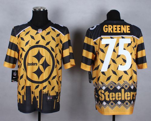Nike Steelers #75 Joe Greene Gold Men's Stitched NFL Elite Noble Fashion Jersey Nike Steelers #75 Joe Greene Gold Men's Stitched NFL Elite Noble Fashion Jersey