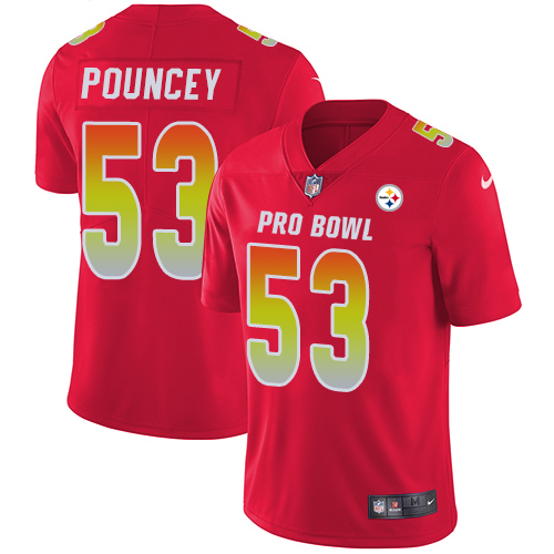 Nike Steelers #53 Maurkice Pouncey Red Men's Stitched NFL Limited AFC 2019 Pro Bowl Jersey Nike Steelers #53 Maurkice Pouncey Red Men's Stitched NFL Limited AFC 2019 Pro Bowl Jersey
