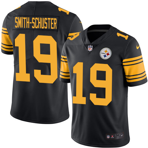 Nike Steelers #19 JuJu Smith-Schuster Black Men's Stitched NFL Limited Rush Jersey Nike Steelers #19 JuJu Smith-Schuster Black Men's Stitched NFL Limited Rush Jersey