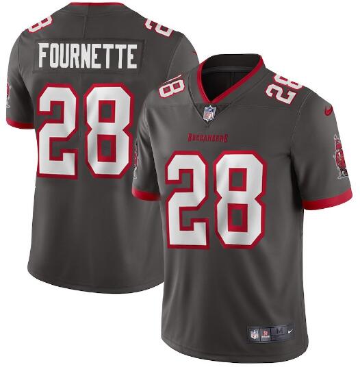 Men's Tampa Bay Buccaneers #28 Leonard Fournette Grey NFL Vapor Untouchable Limited Stitched Jersey Men's Tampa Bay Buccaneers #28 Leonard Fournette Grey NFL Vapor Untouchable Limited Stitched Jersey