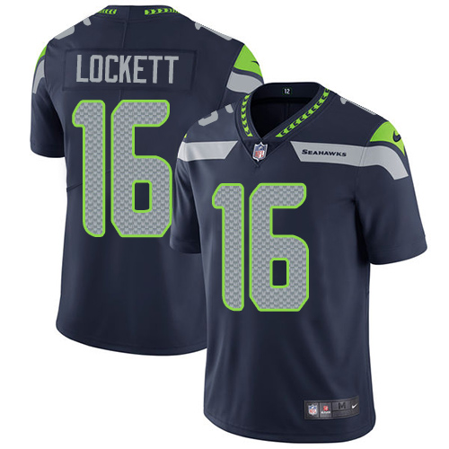Nike Seahawks #16 Tyler Lockett Steel Blue Team Color Men's Stitched NFL Vapor Untouchable Limited Jersey Nike Seahawks #16 Tyler Lockett Steel Blue Team Color Men's Stitched NFL Vapor Untouchable Limited Jersey