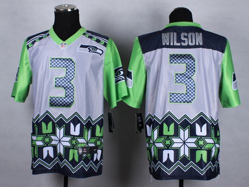 Nike Seahawks #3 Russell Wilson Grey Men's Stitched NFL Elite Noble Fashion Jersey Nike Seahawks #3 Russell Wilson Grey Men's Stitched NFL Elite Noble Fashion Jersey