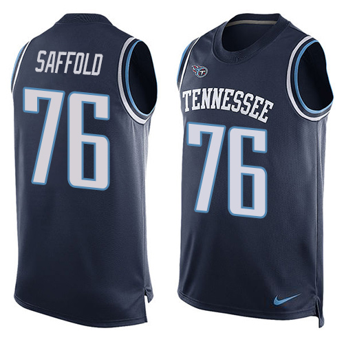 Nike Titans #76 Rodger Saffold Navy Blue Team Color Men's Stitched NFL Limited Tank Top Jersey Nike Titans #76 Rodger Saffold Navy Blue Team Color Men's Stitched NFL Limited Tank Top Jersey