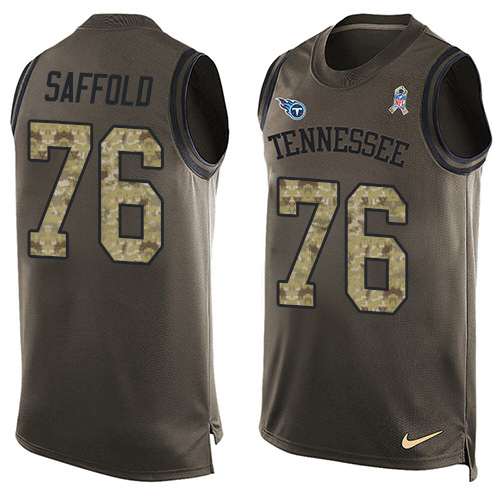 Nike Titans #76 Rodger Saffold Green Men's Stitched NFL Limited Salute To Service Tank Top Jersey Nike Titans #76 Rodger Saffold Green Men's Stitched NFL Limited Salute To Service Tank Top Jersey