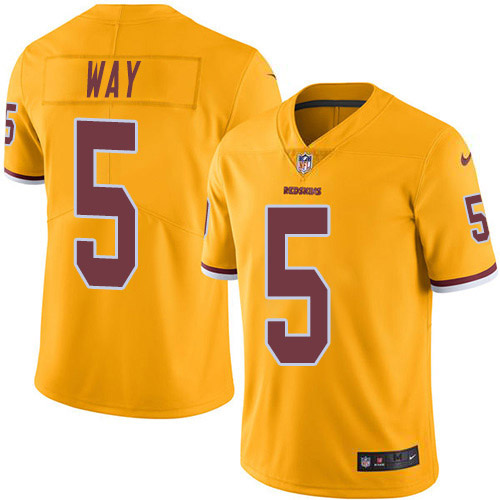 Nike Redskins #5 Tress Way Gold Men's Stitched NFL Limited Rush Jersey Nike Redskins #5 Tress Way Gold Men's Stitched NFL Limited Rush Jersey