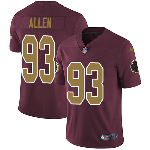 Nike Redskins #93 Jonathan Allen Burgundy Red Alternate Men's Stitched NFL Vapor Untouchable Limited Jersey Nike Redskins #93 Jonathan Allen Burgundy Red Alternate Men's Stitched NFL Vapor Untouchable Limited Jersey
