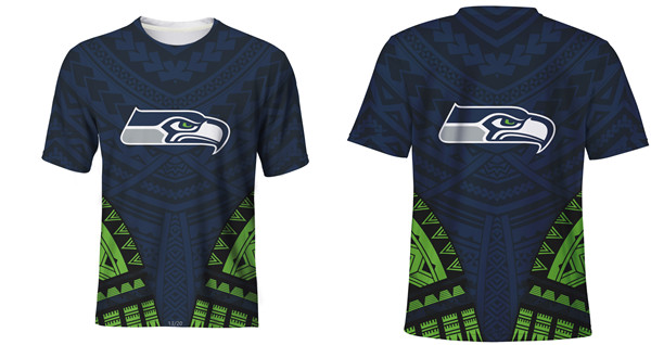 Men's Seattle Seahawks Navy T-Shirt Men's Seattle Seahawks Navy T-Shirt