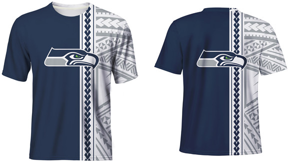Men's Seattle Seahawks Navy T-Shirt Men's Seattle Seahawks Navy T-Shirt