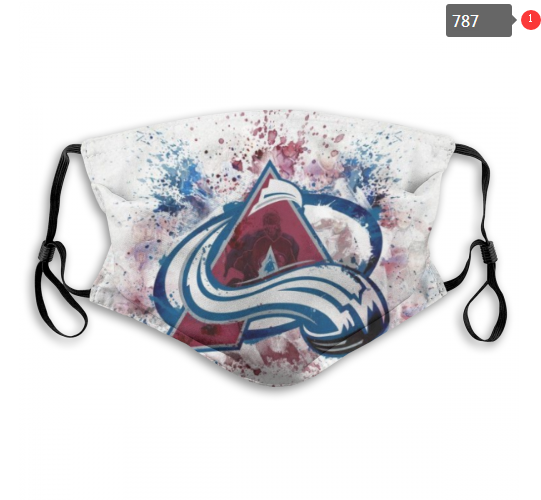 Colorado Avalanche Face Mask 001 Filter Pm2.5 (Pls Check Description For Details)