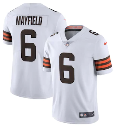 Men's Cleveland Browns #6 Baker Mayfield New White Vapor Untouchable Limited NFL Stitched Jersey Men's Cleveland Browns #6 Baker Mayfield New White Vapor Untouchable Limited NFL Stitched Jersey