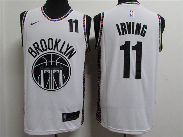 Men's Brooklyn Nets #11 Kyrie Irving White New City Edition Stitched Jersey Men's Brooklyn Nets #11 Kyrie Irving White New City Edition Stitched Jersey