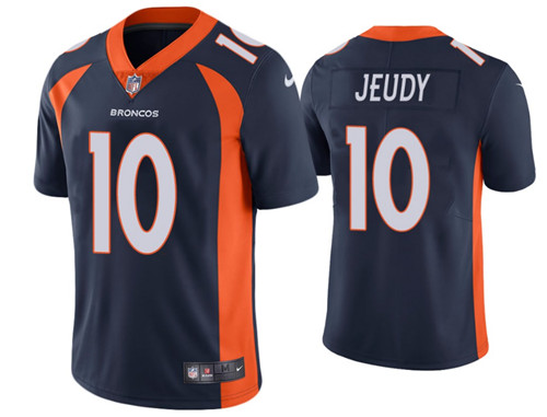 Men's Denver Broncos #10 Jerry Jeudy Navy 2020 Vapor Untouchable Stitched Jersey Men's Denver Broncos #10 Jerry Jeudy Navy 2020 Vapor Untouchable Stitched Jersey