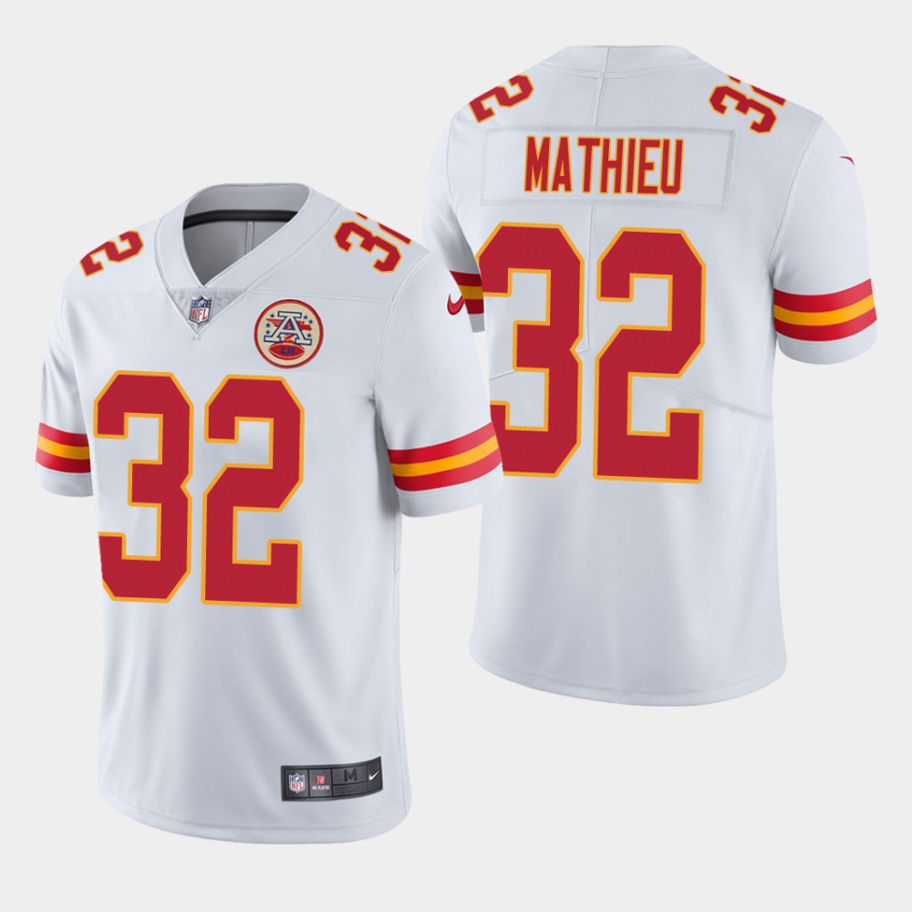 Men's Kansas City Chiefs #32 Tyrann Mathieu White Vapor Untouchable Limited Stitched NFL Jersey Men's Kansas City Chiefs #32 Tyrann Mathieu White Vapor Untouchable Limited Stitched NFL Jersey