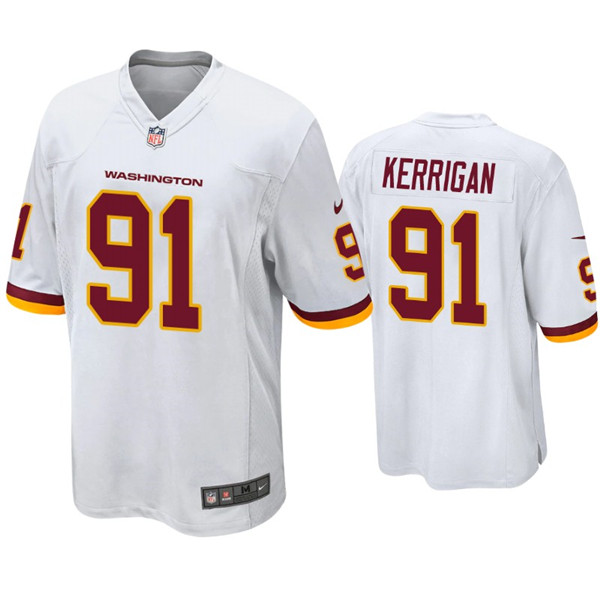 Men's Washington Football Team #91 Ryan Kerrigan White NFL Vapor Untouchable Limited Stitched Jersey Men's Washington Football Team #91 Ryan Kerrigan White NFL Vapor Untouchable Limited Stitched Jersey