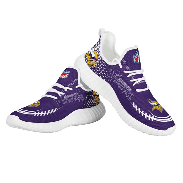 Women's Minnesota Vikings Mesh Knit Sneakers/Shoes 009 Women's Minnesota Vikings Mesh Knit Sneakers/Shoes 009